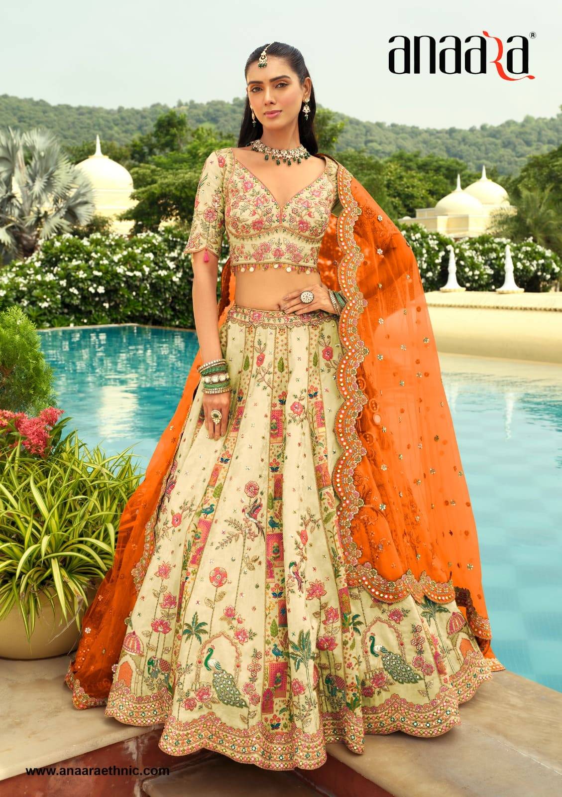ANAARA READYMADE LEHENGA(E-31 TO E-40) By Tathastu Bridal Wear Collection Beautiful Stylish Colorful Fancy Party Wear & Occasional Wear Banarasi Silk Lehengas At Wholesale Price